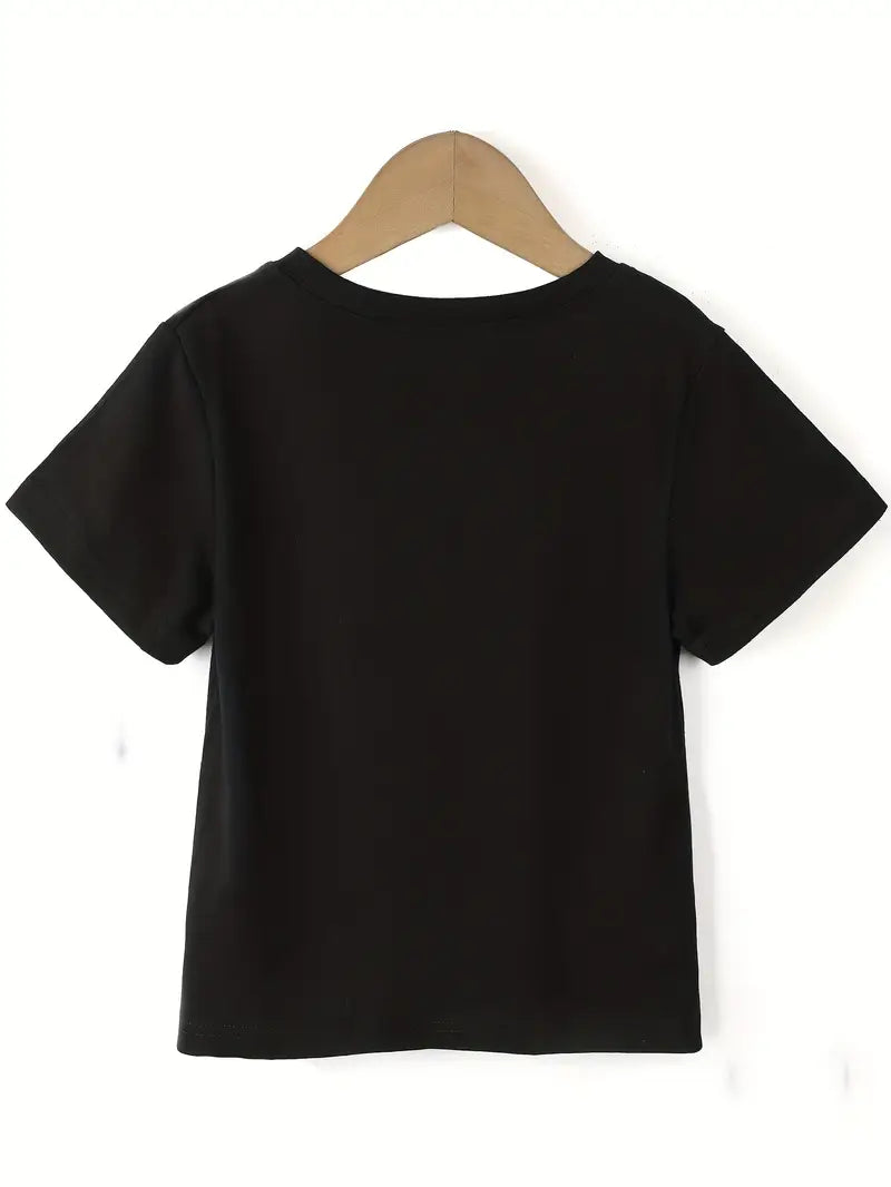 My 1st Day of Kindergarten Shirt Boys Age 5 Back to School T-Shirt Cotton Black Tee
