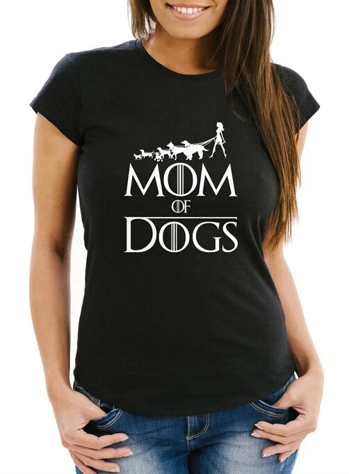 Women's Dogs Spell Mom of Dogs Funny Gassi Shirt Moonworks