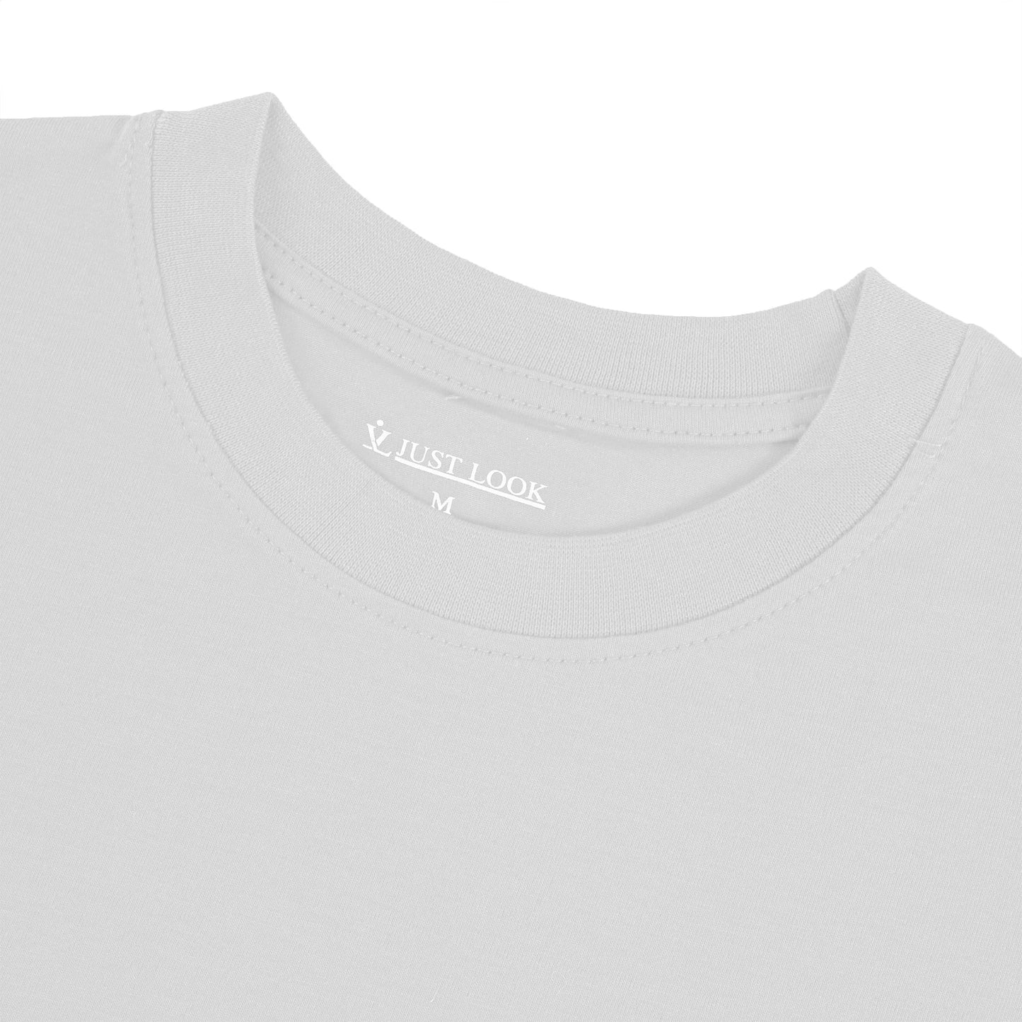 Mens Plain T-Shirts Just Look Cotton Blend Plain Short Sleeve Tee New M-2XL