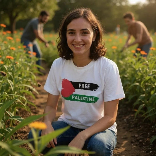 Men's Free Palestine T-Shirt Gaza Protest Graphic Tee 100% Cotton S-2XL Unisex